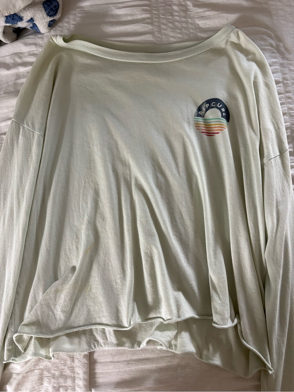 Rip Curl Light Sage Green Long Sleeve Tee with Sunset Logo